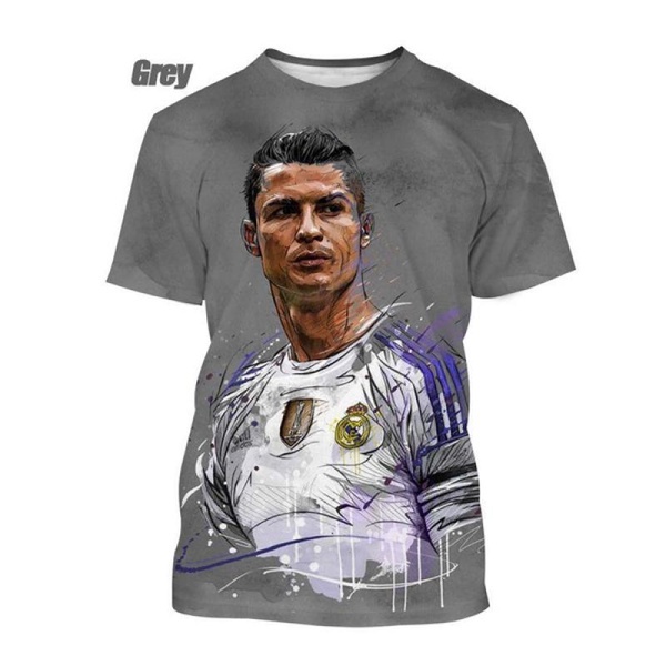 Áo Thun In Hình Ngôi Sao Bóng Đá cristiano ronaldo 3d Thời Trang Mùa Hè 2023 Cho Nam