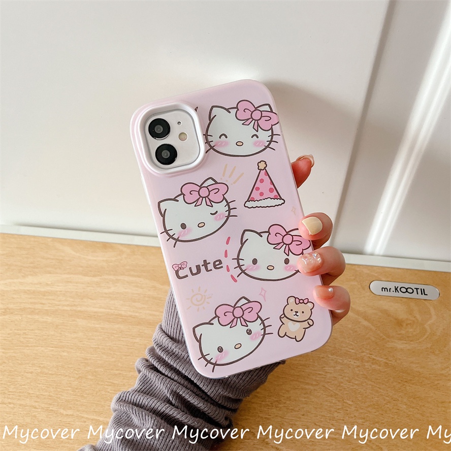 Ốp Điện Thoại Silicon Họa Tiết Hoạt Hình Hello Kitty Cho Iphone 11 12 13 14 Pro Max X Xr Xs 8 7 6 Plus SE 2020
