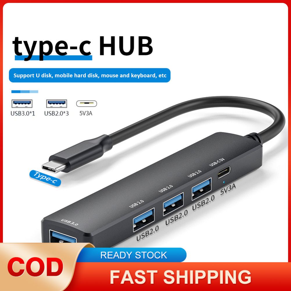 Hub Chia 5 Cổng USB C 3.0 Type-C 3.0 OTG Cho Xiaomi Lenovo Macbook Pro 13 15 Air Pro PC