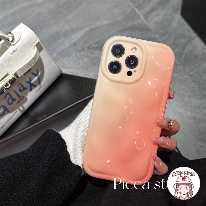 Ốp Điện Thoại TPU Mềm Bo Viền Chống Sốc Màu Gradient Bóng Sang Trọng Cho IPhone 14 Pro Max 13 12 11 Pro Max