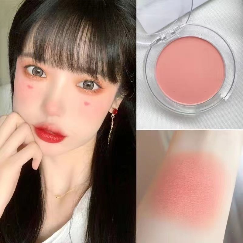 Phấn má hồng đơn sắc làm sáng tự nhiên lâu trôi kháng nước không dễ phai 6 màu tùy chọn