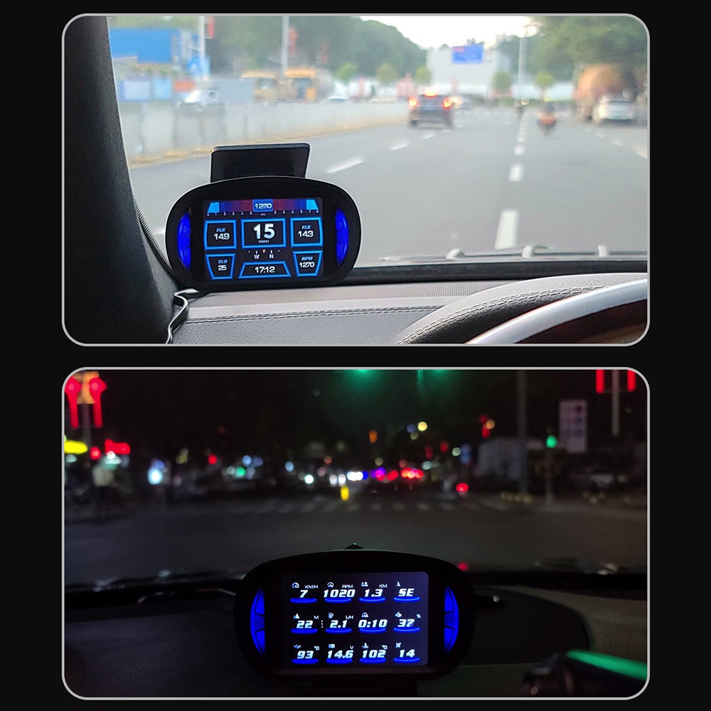 Hệ Thống An Ninh P2 HUD OBD2 GPS Kiểm Tra Tốc Độ Phanh