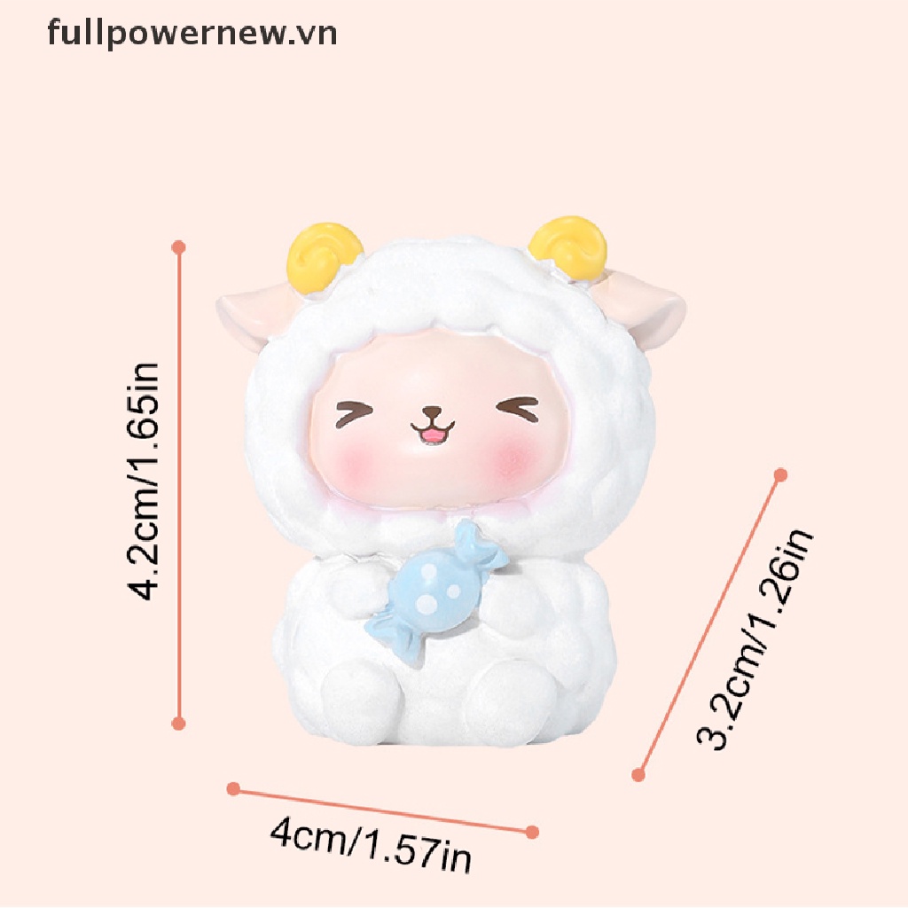 Tượng Cừu Bằng Nhựa Resin Dễ Thương Dùng Trang Trí Bánh Kem