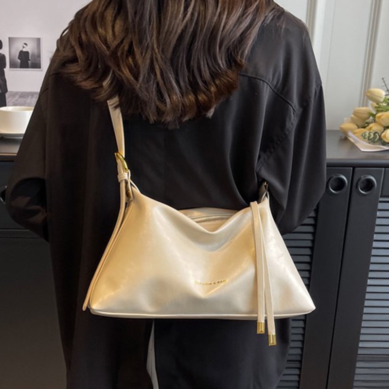 Túi Đeo Vai Màu Trơn Phong Cách Pháp Đơn Giản Thời Trang Cho Nữ