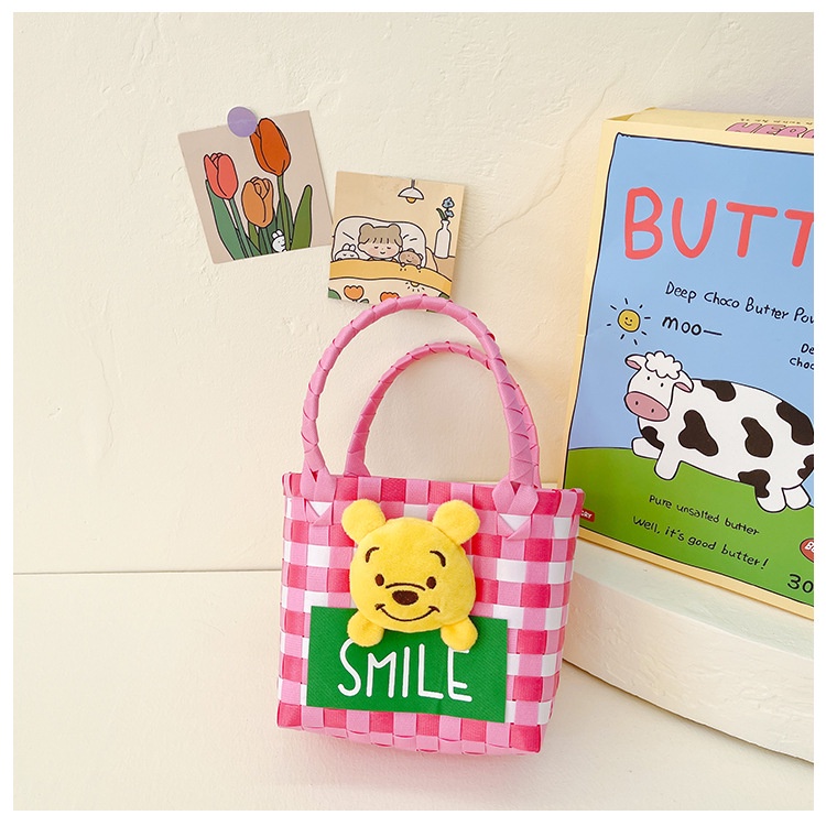 Túi Xách Đeo Chéo Vai Cỡ Lớn Họa Tiết Gấu Hoạt Hình / Dâu Tây Dễ Thương Cho Nữ