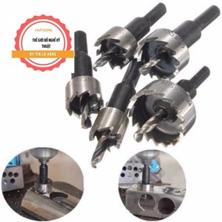 Bộ 5 mũi khoan khoét lỗ sắt nhôm nhựa hợp kim hss 16-18,5-20-25-30mm