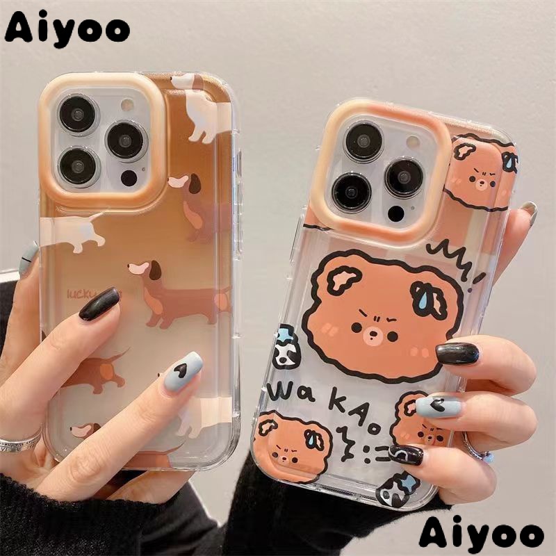 ✅Ốp Điện Thoại Mềm Hình Gấu / Cún Con Dễ Thương Cho iPhone14promax 13 / 12pro / 11 xr Xsmax W6W2