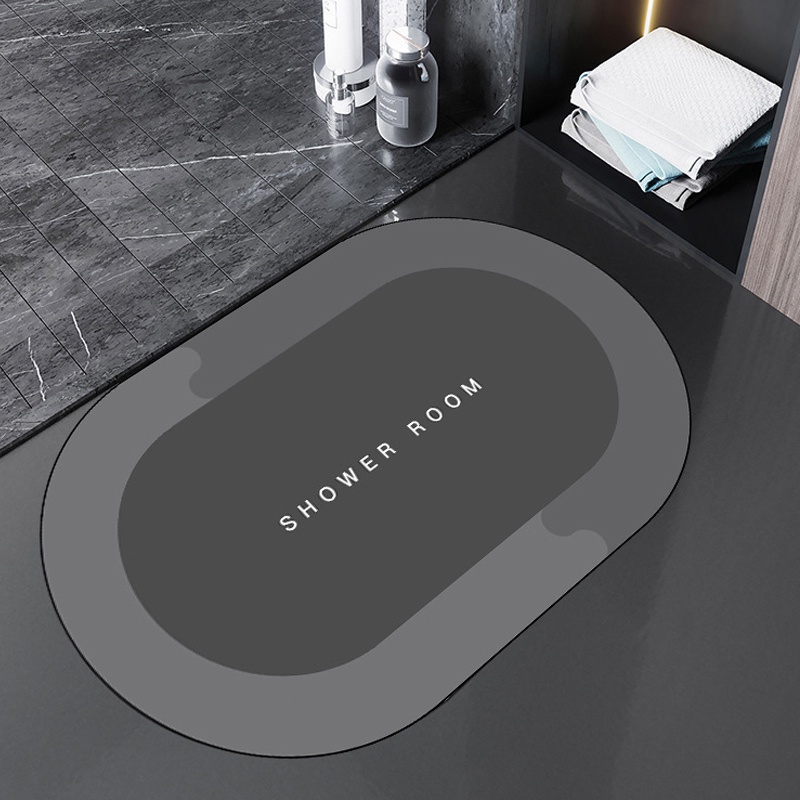 Haoyangqi Thảm Lót Sàn Nhà Tắm / toilet Bằng Nhung Pha Lê Chống Trượt