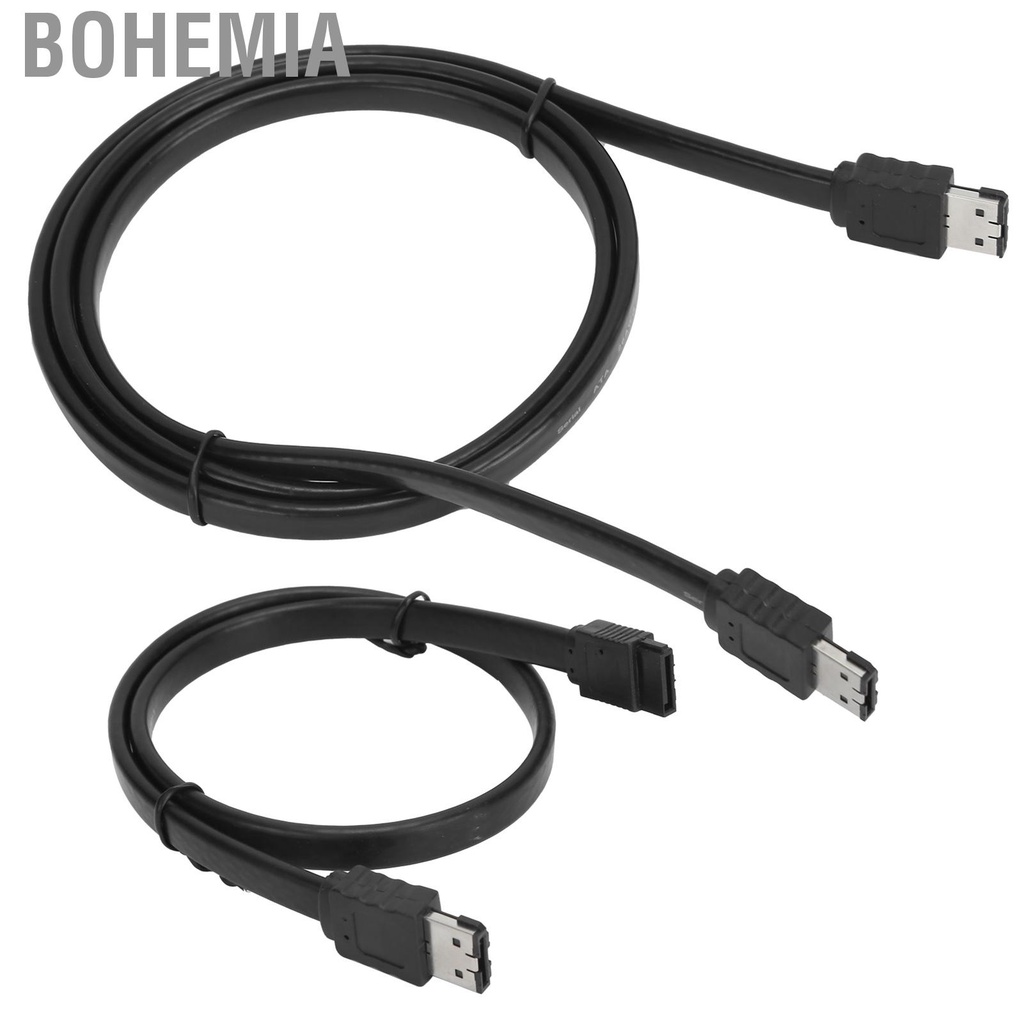 Bohemia Connection Cable ESATA to SATA Male M/M Shielded Extender with Shrapnel for External Hard Drive