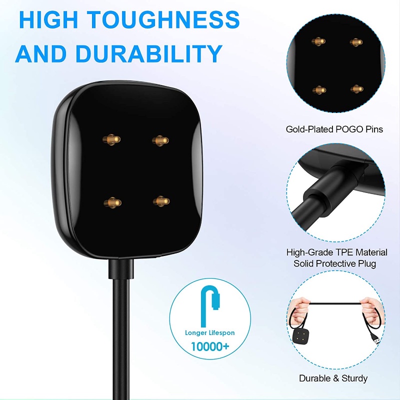 Đế Sạc USB Thay Thế Cho Đồng Hồ Thông Minh Fitbit Versa 3 / 4