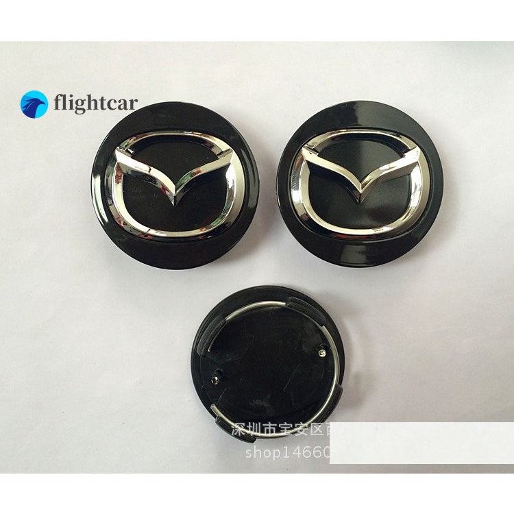 Set 4 Nắp Đậy Trục Bánh Xe Hơi 56MM In Logo Cho Mazda 2  Mazda 3 Mazda 6,CX5, CX7, RX-8,Atenza, MX-5