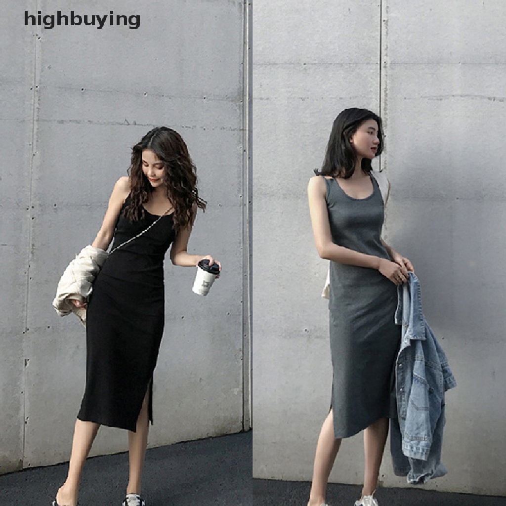 Đầm Hai Dây Hở Lưng Thời Trang Mùa Hè Quyến Rũ Cho Nữ