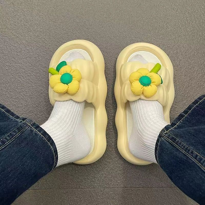 Dép Hoa Dễ Thương Mây Chống Trượt Học Sinh Ngoài Trời