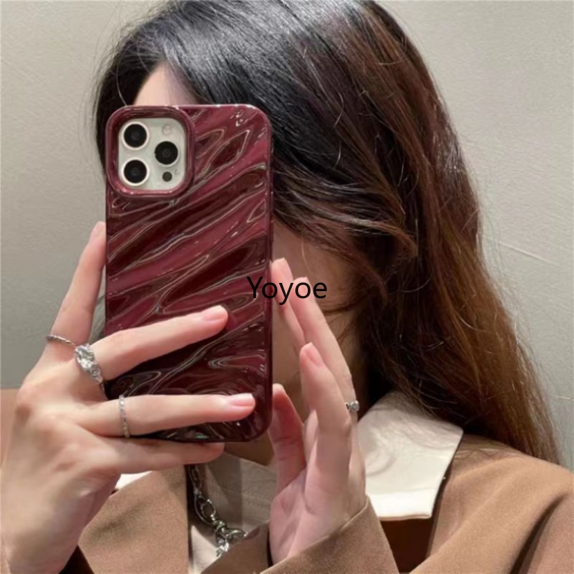 Ốp Điện Thoại Silicon Mềm Họa Tiết Gợn Sóng Nước Bảo Vệ Toàn Diện Cho iPhone 14 13 12 11 Pro Xs Max X Xr 7 8 Plus Se 6 / 7G