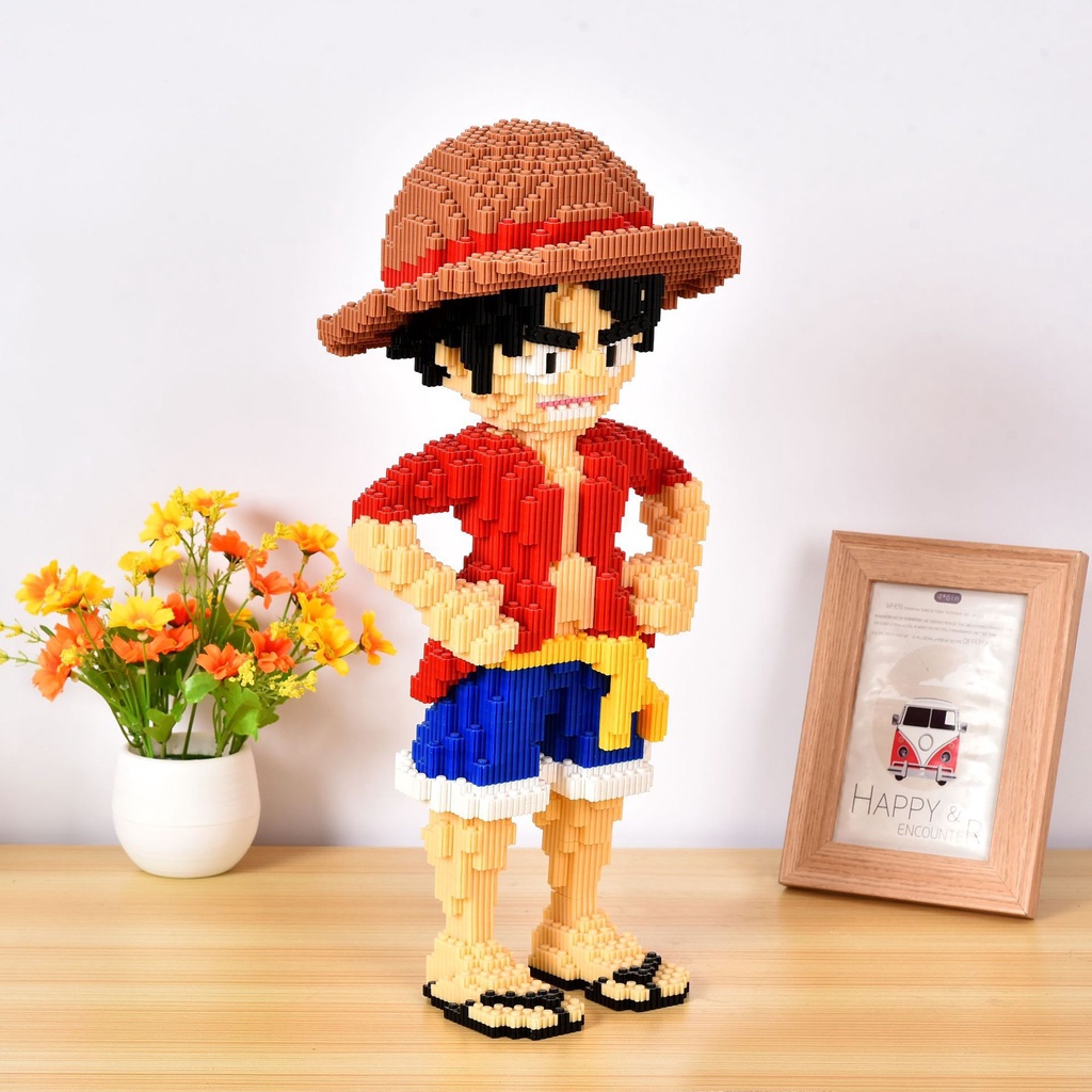 Lắp Ghép Mô Hình LUFFY Size Lớn 44cm Tặng kèm Búa, Lắp ghép Le.go Mô hình One Piece, Đảo Hải Tặc