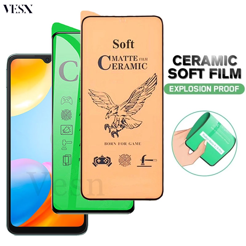 [Không bao giờ vỡ] kính cường lực dẻo Full màn cho Redmi 14R 14C 13 13x 13C 12 12C 10 10A 10C 9 9T 9