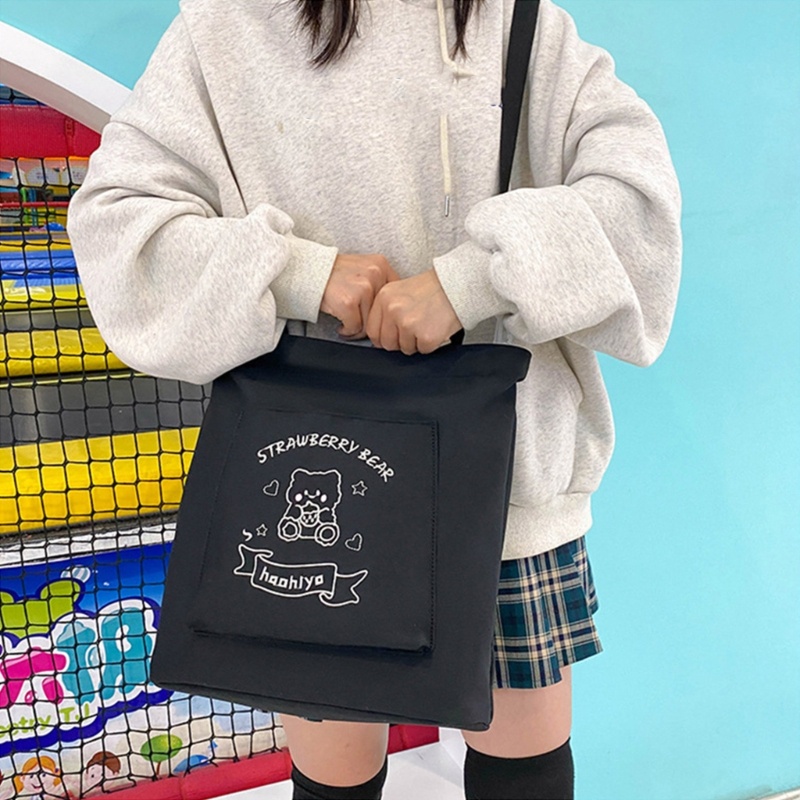 Túi Đeo Chéo Trong Suốt Hình Gấu Phong Cách Nhật Bản Cho Nữ