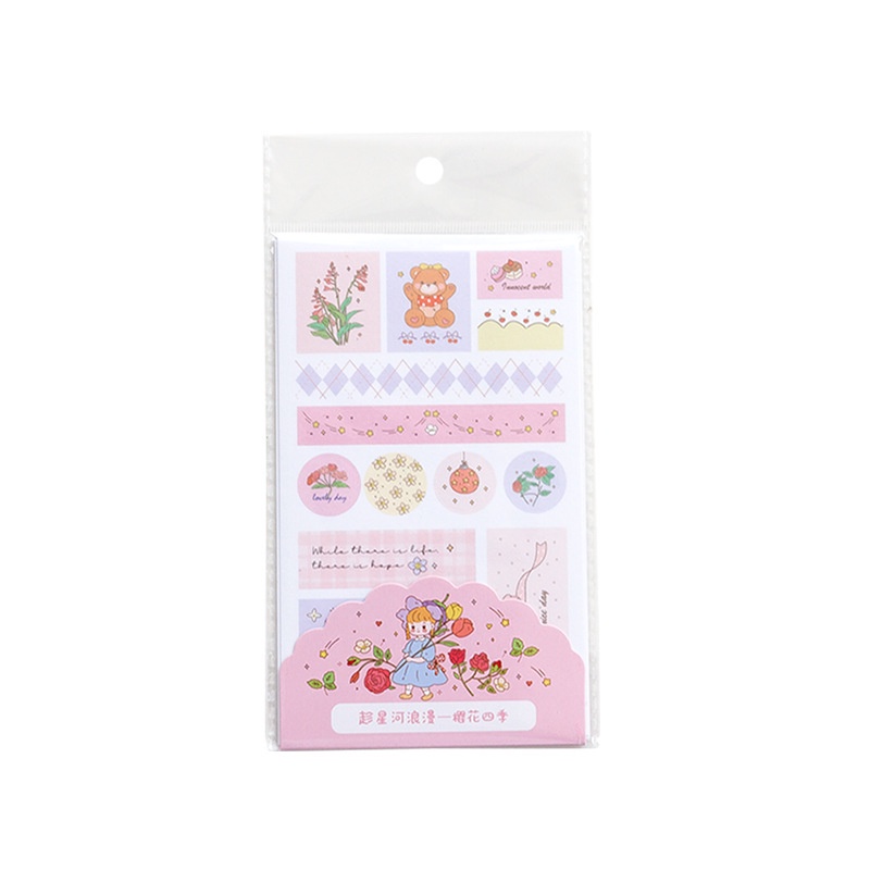 Set 6 Tờ Nhãn Dán Trang Trí Sổ Tay DIY Hình Cô Gái MOHAMM Xinh Xắn