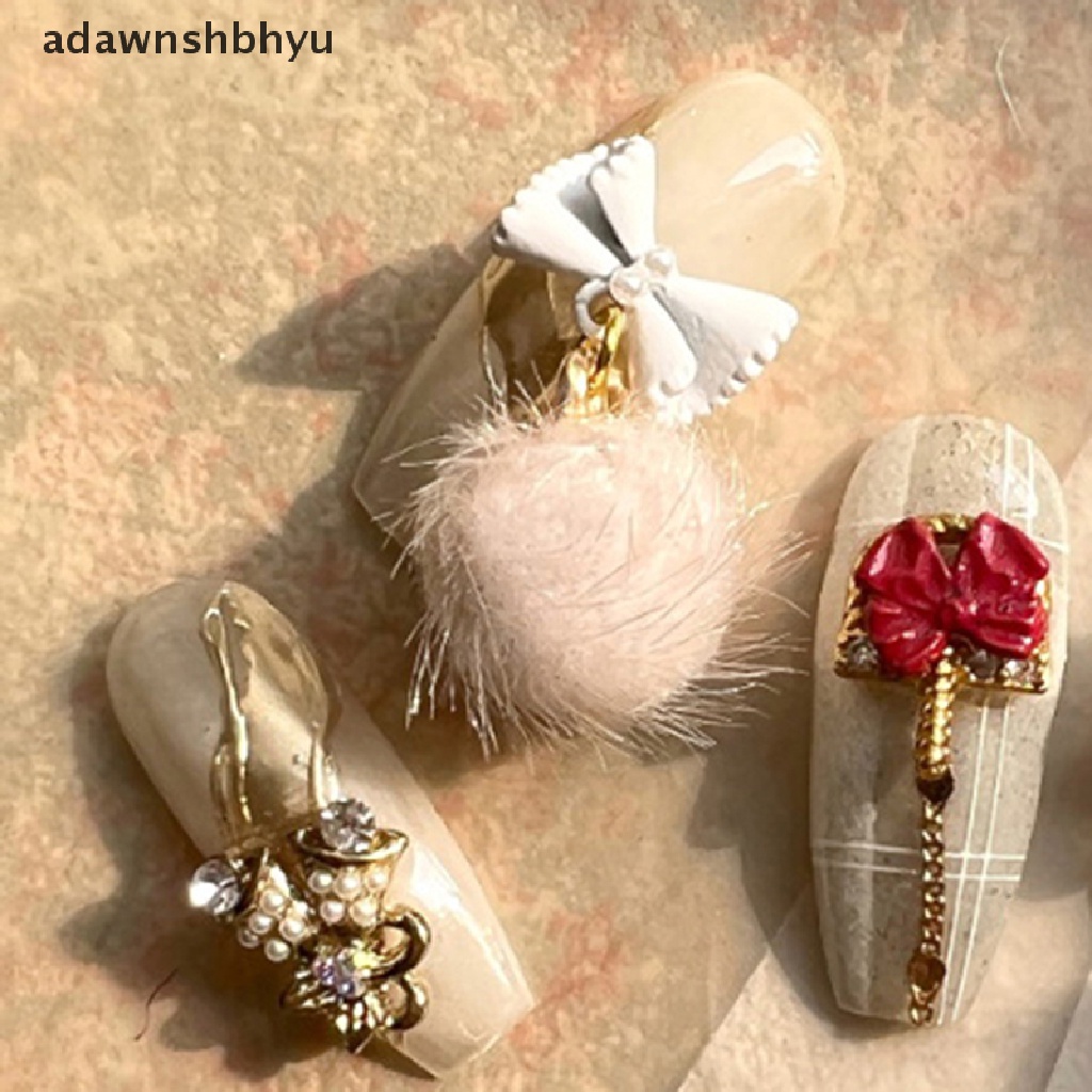 1 Hộp Phụ Kiện Trang Trí Móng Tay 3D Gắn Bóng Lông Mềm Mại