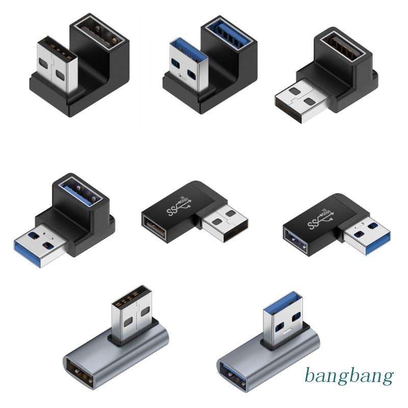 Đầu Nối Chuyển Đổi USB 3.0 A Male Sang Female Góc Phải 90 Độ Cho Máy Tính