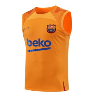 Áo Sweater Sát Nách In Hình Đội Tuyển fcb 23 Màu Cam Tỉ Lệ 1: 1 Thời Trang Cho Nam