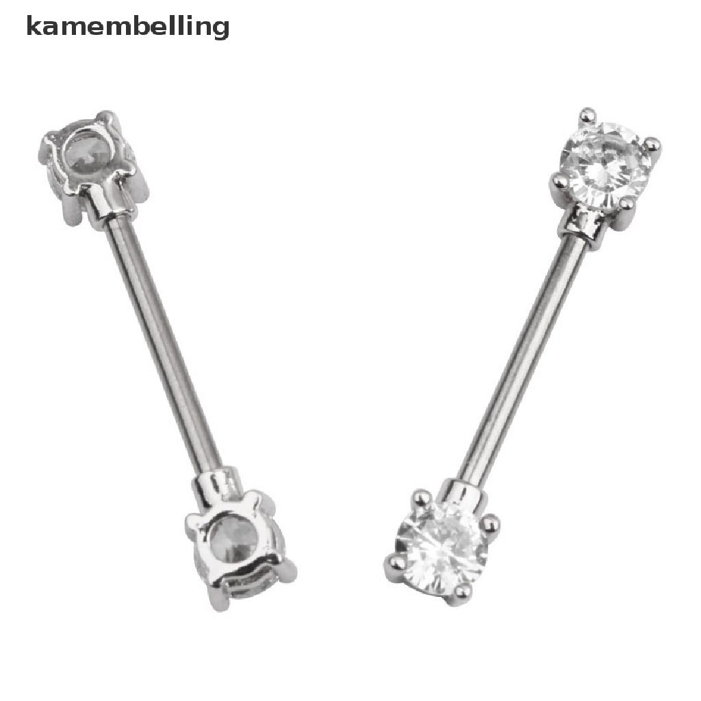 Kamembelling 1 Cặp Núm Vú Giả Đính Đá Zircon Hình Trái Tim Sáng Bóng Quyến Rũ Cho Nữ EN