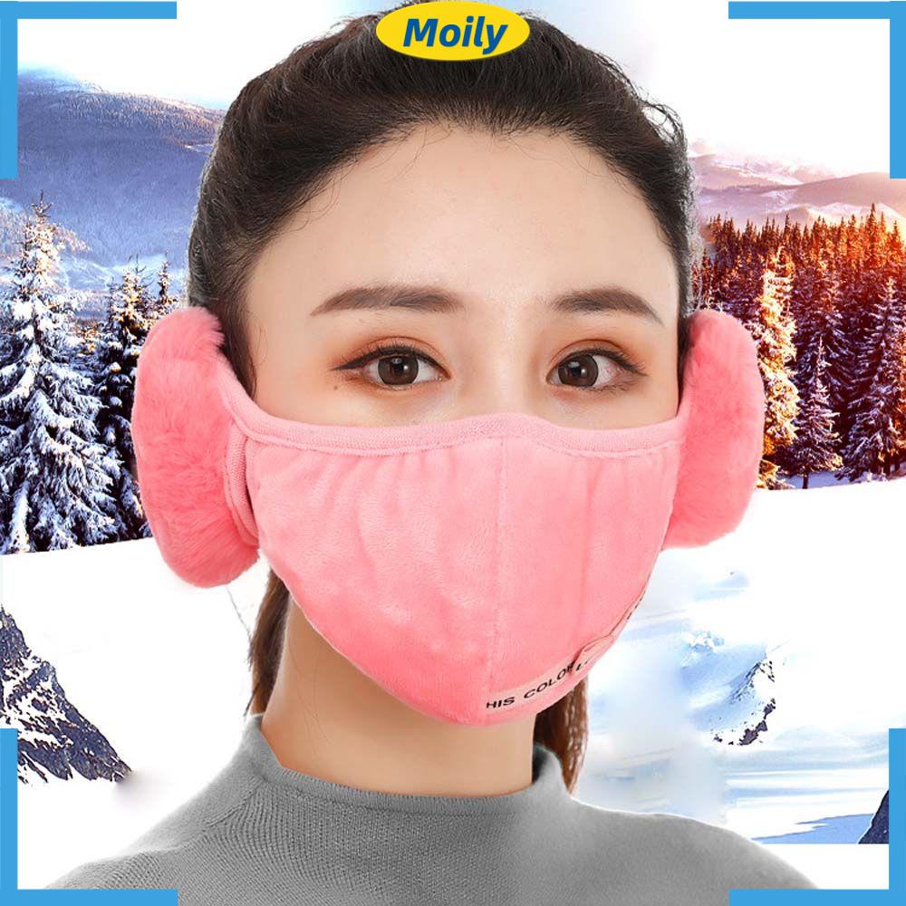 Moilyvn Chụp Tai Giữ Ấm Mùa Đông Bảo Vệ Mặt Khi Bịt Tai Khi Ra Ngoài