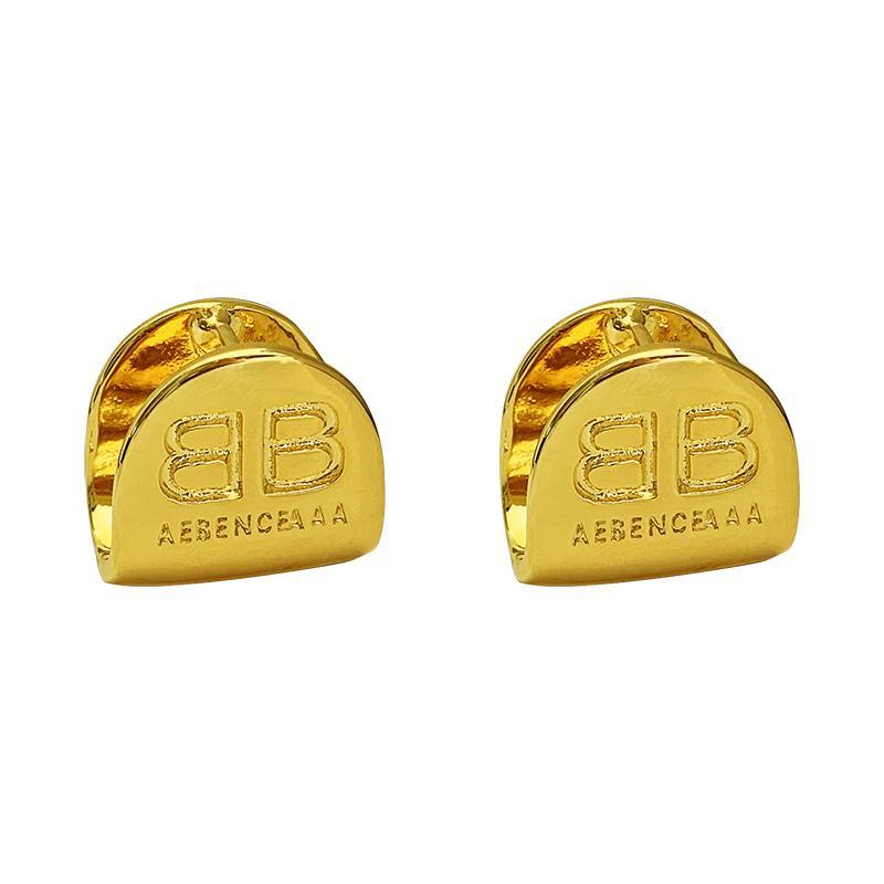 Bông Tai Mạ Bạc 925 Hình Chữ b Phong Cách Âu Mỹ