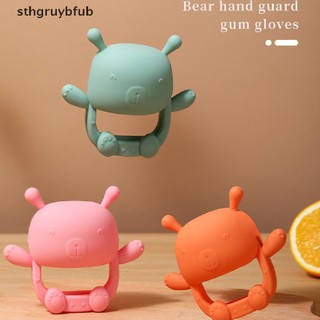 Găng Tay Silicone Chống Rách Hình Gấu Đáng Yêu Cho Bé ​Đồ Chơi Gặm Nướu Mát Xa Chống Cắn Dành Cho Bé