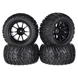 1/10 bánh xe và lốp 4 cái 127mm 10 đường viền off-road vành bánh xe và lốp cho 1/10 monster truck