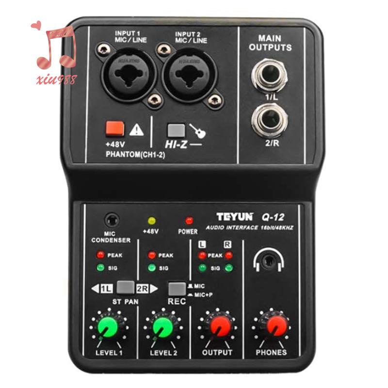 Bảng Mạch Âm Thanh TEYUN Q-12 Giao Diện 4 Kênh 48V Chuyên Dụng Cho Máy Tính Thẻ