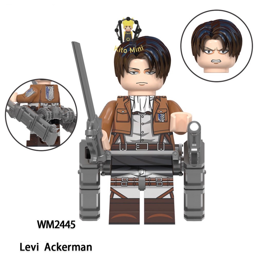 Minifigures Attack On Titan Đồ Chơi Lắp Ráp Nhân Truyện Tranh Anime Vật Hoạt Hình WM6148