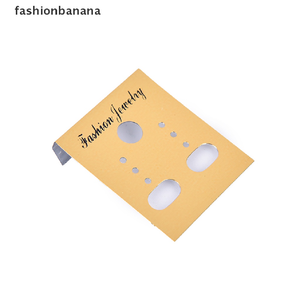 Bộ 100 Thẻ Treo Trưng Bày Bông Tai Bằng Nhựa Màu Vàng Kim Chuyên Nghiệp