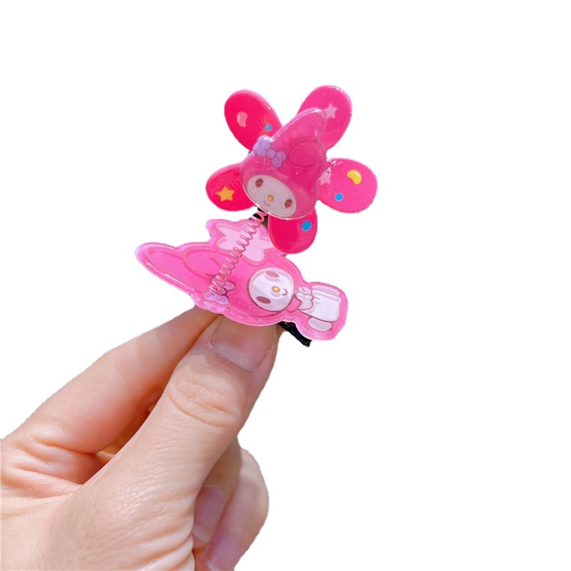Sanrio Kẹp Tóc Hình Cối Xay Gió Nhỏ Hoạt Hình Thời Trang Cá Tính Cho Trẻ Em mymelody Cinnamon HelloKitty