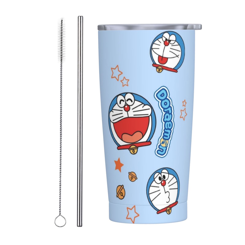 Cốc Uống Cà Phê Cách Nhiệt Bằng Thép Không Gỉ 304 Hình Doraemon 304