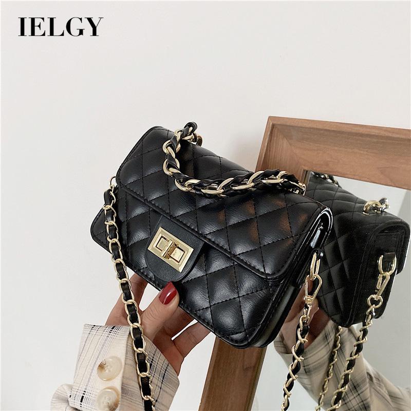 Ielgy Túi Xách messenger Có Dây Xích Đeo Vai Phong Cách Hình Thoi Đa Năng Dành Cho Bạn Nữ