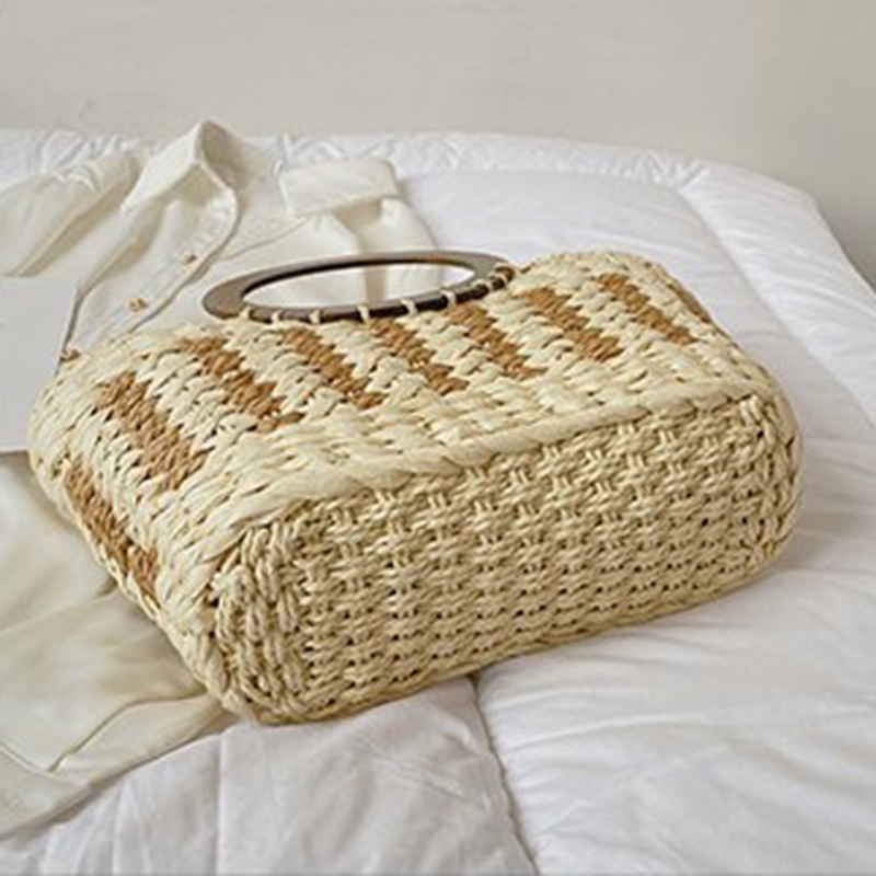 Ielgy Túi Xách Rơm Dệt Thiết Kế Hình Rau Củ Quả niche Dễ Phối Đồ Cho Nữ