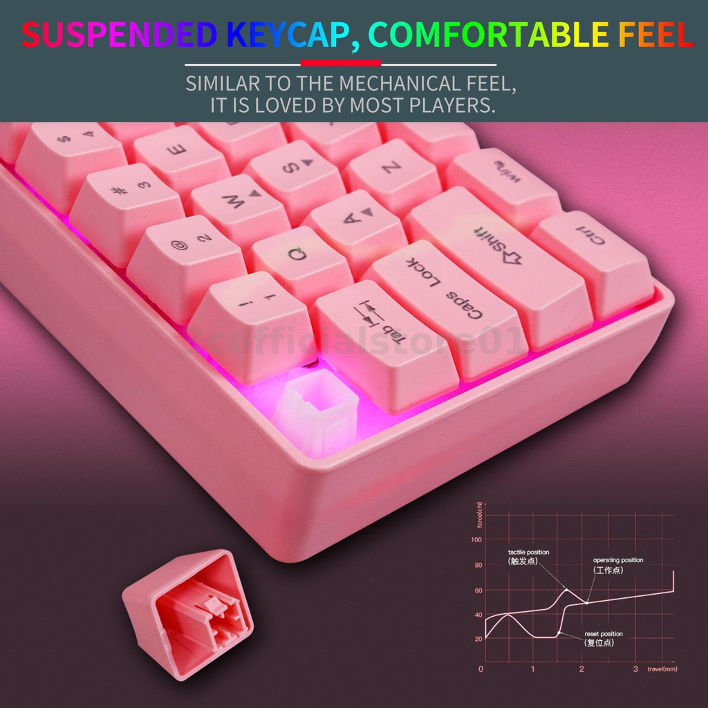 Bàn Phím Chơi Game 61 Phím HXSJ V700 Chuyên Nghiệp