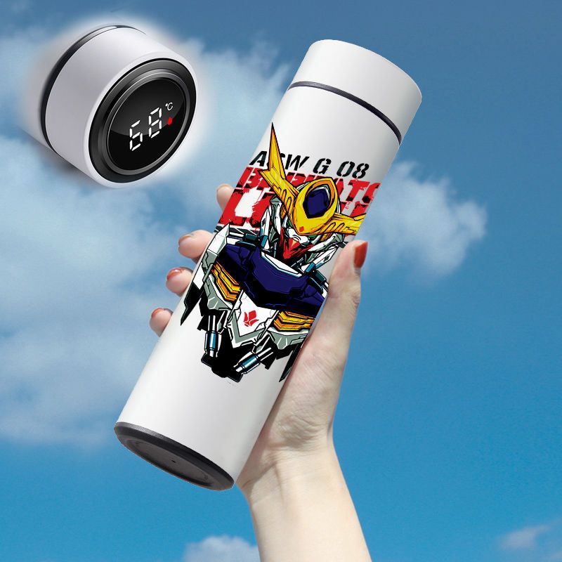 Bình Nước Giữ Nhiệt Thông Minh Họa Tiết Anime Gundam Peripheral Sáng Tạo Cho Nam Và Nữ