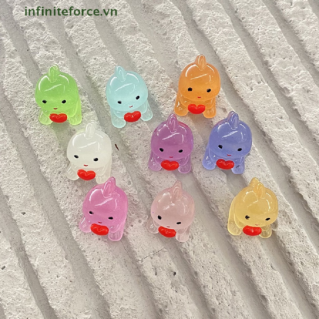 Set 2 Khủng Long Hoạt Hình Bằng Nhựa Phát Quang Trang Trí Xe Hơi