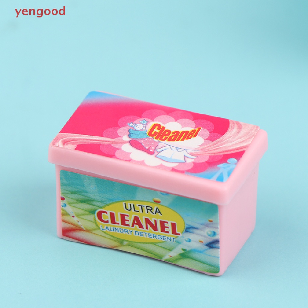 (YGD) 4Pcs/Set Doll Cleaning Bucket Detergent Laundry Detergent Toy Hand Basket Model