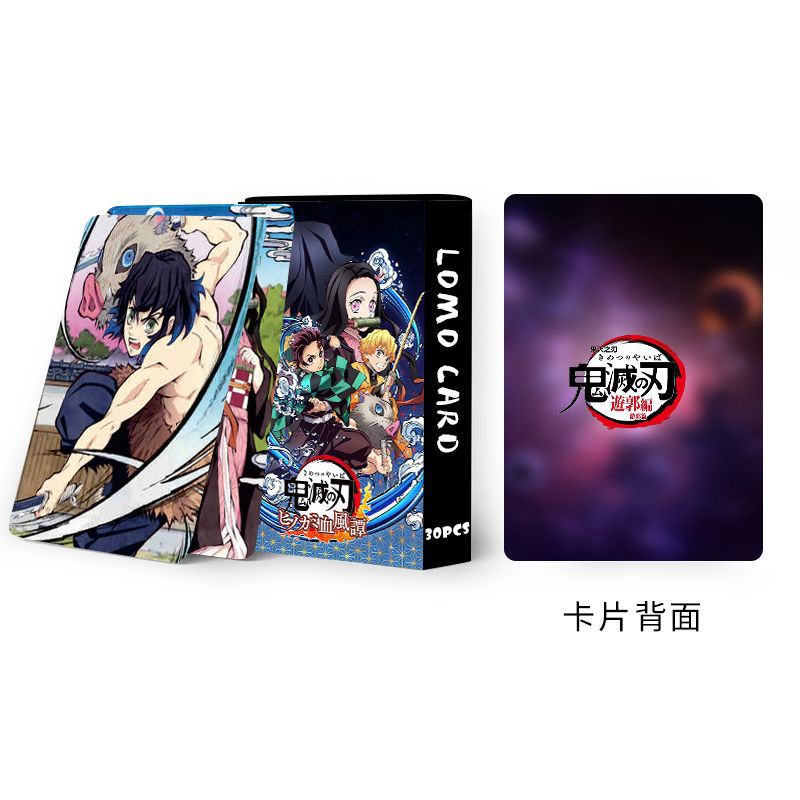 Set 30 ảnh Demon Slayer Photocard Anime Kimetsu No Yaiba