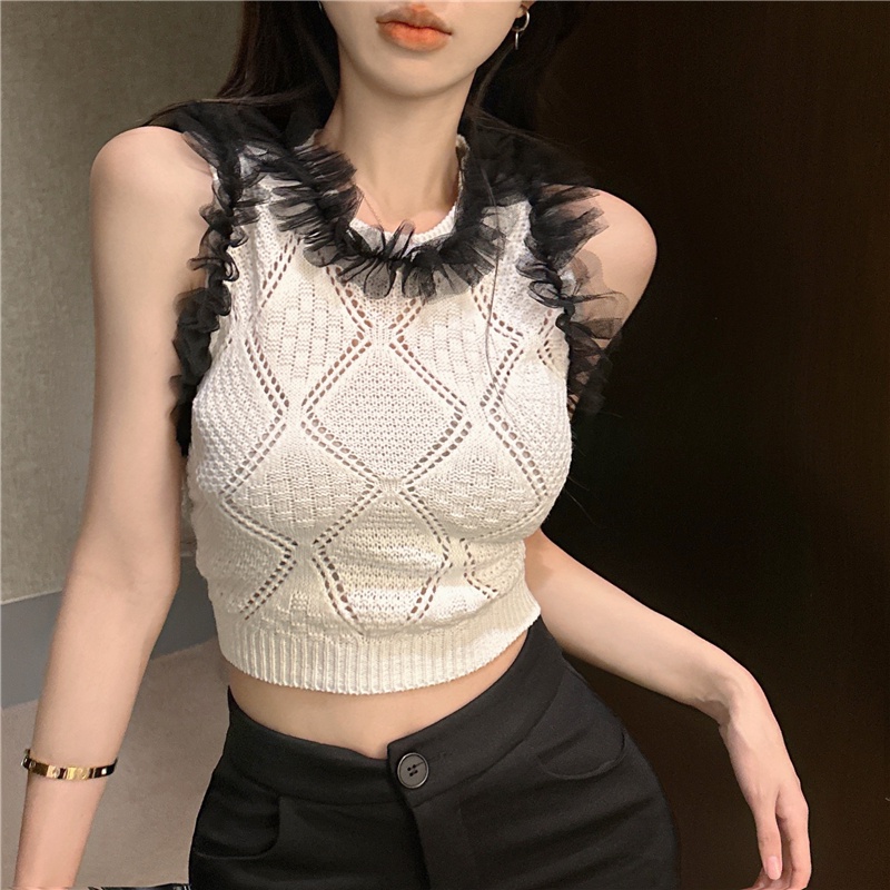 NRVP Áo Tank Top Màu Sắc Đơn Giản Thoải Mái Quyến Rũ Cho Nữ