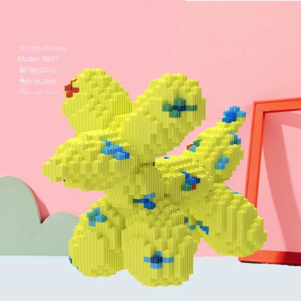 Bộ Đồ Chơi Lắp Ráp Hình Chú Chó Thổi Bong Bóng Dễ Thương Cho Người Lớn Và Trẻ Em