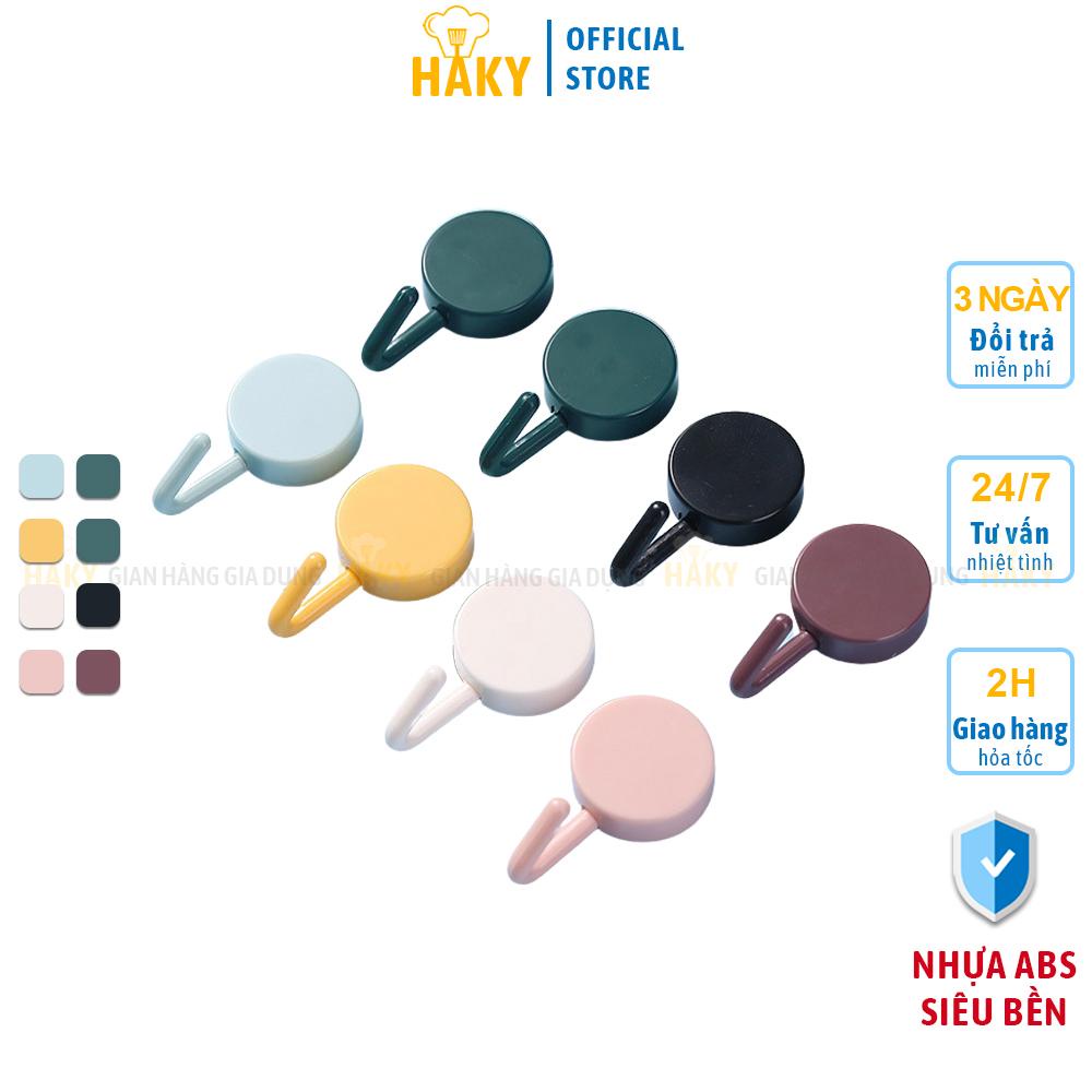 Set 10 móc dán tường treo đồ đa năng, móc treo nhiều màu, nhỏ gọn và tiện dụng, chịu lực dưới 1kg, độ bền cao HAKY005