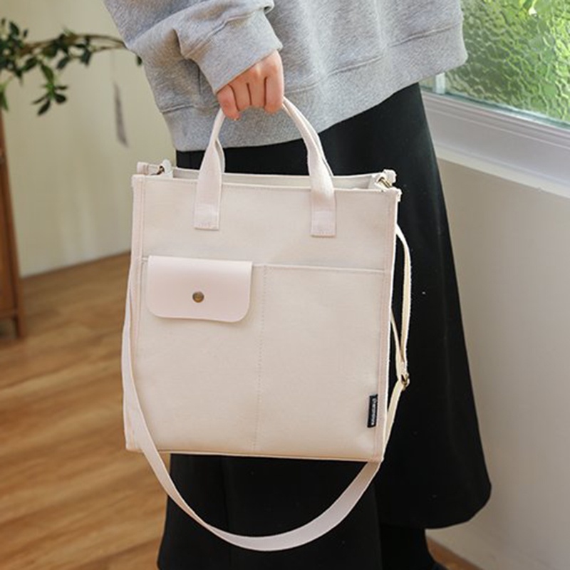 Túi Xách canvas Phong Cách harajuku Đơn Giản Cho Nữ