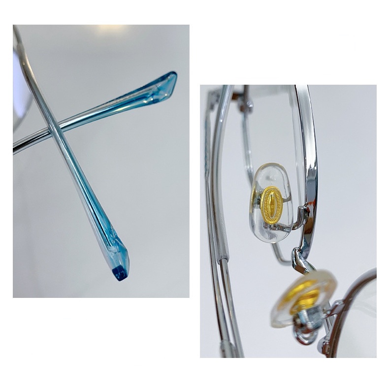 kính cận có độ -1.0~6.0 Kính Cận Gọng Kim Loại Hình Bát Giác Chống Ánh Sáng Xanh Từ Thời Trang Nam gọng kính/ gọng kính cận nữ/gọng kính cận kim loại