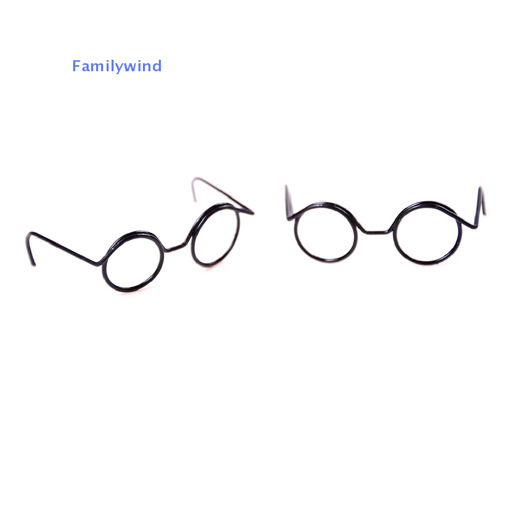 Set 2 Mắt Kính Gọng Tròn Cho Búp Bê BJD 1 / 6 30cm