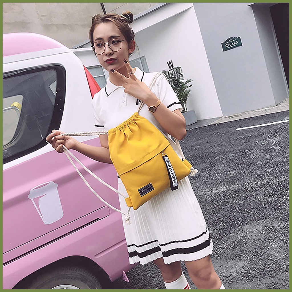 Ba Lô Dây Rút Vải Bố Cho Bé Trai kouvn