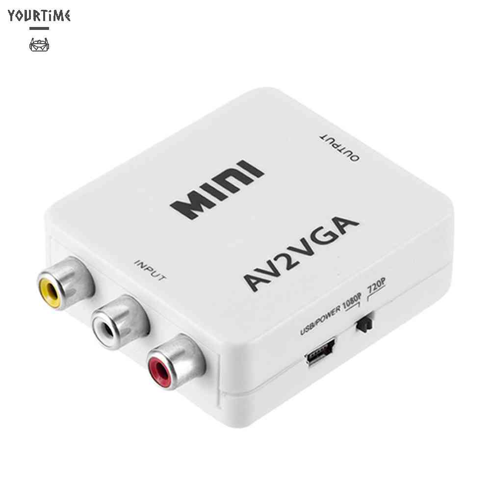 Bộ ChuyểN ĐổI Mini HD AV2VGA AV RCA CVBS Sang VGA Cho HDTV
